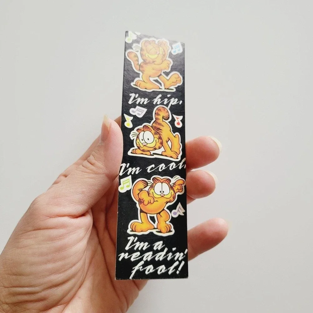 Vintage 70s Garfield Bookmark Dancing Cat Fool 1978 Jim Davis art, Antioch Z-576